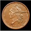 Image 2 : 1863 Turban Liberty Civil War Token 1c Grades Choice AU