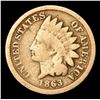 Image 2 : 1863 Indian Cent 1c Grades f+