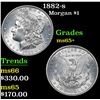 Image 1 : 1882-s Morgan Dollar $1 Grades GEM+ Unc