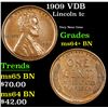 Image 1 : 1909 VDB Lincoln Cent 1c Grades Choice+ Unc BN