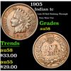 Image 1 : 1905 Indian Cent 1c Grades Choice AU/BU Slider