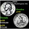 Image 1 : 1955 Washington Quarter 25c Grades GEM++ Proof