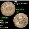 Image 1 : 1798 Draped Bust Large Cent 1c Grades ag