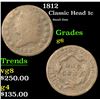 Image 1 : 1812 Classic Head Large Cent 1c Grades g+