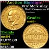 Image 1 : ***Auction Highlight*** 1917 McKinley Gold Commem Dollar 1 Graded Select+ Unc By USCG (fc)