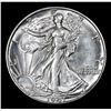 Image 2 : 1941-d Walking Liberty Half Dollar 50c Grades Choice+ Unc