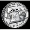 Image 3 : 1958-p Franklin Half Dollar 50c Grades Select Unc FBL