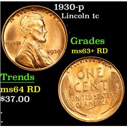 1930-p Lincoln Cent 1c Grades Select+ Unc RD