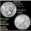 Image 1 : 1935-p Peace Dollar $1 Grades Select Unc