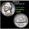 Image 1 : 1954-p Jefferson Nickel 5c Grades GEM Unc