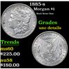 Image 1 : 1885-s Morgan Dollar $1 Grades Unc Details