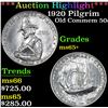 Image 1 : ***Auction Highlight*** 1920 Pilgrim Old Commem Half Dollar 50c Graded GEM+ Unc By USCG (fc)