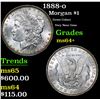 Image 1 : 1888-o Morgan Dollar $1 Grades Choice+ Unc