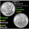 Image 1 : 1883-o Morgan Dollar $1 Grades Choice+ Unc