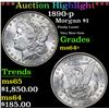 Image 1 : ***Auction Highlight*** 1890-p Morgan Dollar $1 Graded Choice+ Unc By USCG (fc)