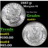 Image 1 : 1887-p Morgan Dollar $1 Grades Choice+ Unc