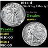 Image 1 : 1944-d Walking Liberty Half Dollar 50c Grades Choice+ Unc