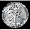 Image 2 : 1944-d Walking Liberty Half Dollar 50c Grades Choice+ Unc