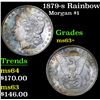 Image 1 : 1879-s Rainbow Toned Morgan Dollar $1 Grades Select+ Unc