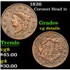Image 1 : 1826 Coronet Head Large Cent 1c Grades vg details