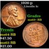Image 1 : 1926-p Lincoln Cent 1c Grades Select+ Unc RB