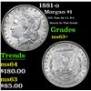 Image 1 : 1881-o Morgan Dollar $1 Grades Select+ Unc