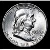 Image 2 : 1959-d Franklin Half Dollar 50c Grades Select Unc+ FBL