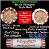 Image 1 : Mixed small cents 1c orig shotgun roll, 1917-d Wheat Cent, 1919-s Wheat Cent other end