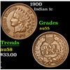 Image 1 : 1900 Indian Cent 1c Grades Choice AU