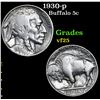 Image 1 : 1930-p Buffalo Nickel 5c Grades vf+