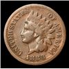 Image 2 : 1883 Indian Cent 1c Grades f+