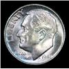 Image 2 : 1949-s Rainbow Toned Roosevelt Dime 10c Grades Choice+ Unc