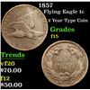 Image 1 : 1857 Flying Eagle Cent 1c Grades f+
