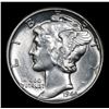 Image 2 : 1944-p Mercury Dime 10c Grades Choice+ Unc