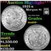 Image 1 : ***Auction Highlight*** 1921-s Morgan Dollar $1 Graded Choice+ Unc By USCG (fc)