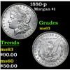 Image 1 : 1880-p Morgan Dollar $1 Grades Select Unc