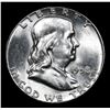 Image 2 : 1958-p Franklin Half Dollar 50c Grades Choice Unc