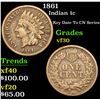 Image 1 : 1861 Indian Cent 1c Grades vf++