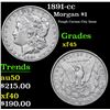 Image 1 : 1891-cc Morgan Dollar $1 Grades xf+