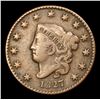 Image 2 : 1827 Coronet Head Large Cent 1c Grades vf+
