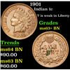 Image 1 : 1901 Indian Cent 1c Grades Select+ Unc BN