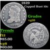 Image 1 : 1829 Capped Bust Dime 10c Grades vg+