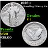 Image 1 : 1926-s Standing Liberty Quarter 25c Grades f+