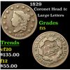 Image 1 : 1829 Coronet Head Large Cent 1c Grades f+