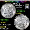 Image 1 : ***Auction Highlight*** 1890-p Morgan Dollar $1 Graded Choice+ Unc By USCG (fc)