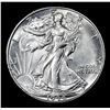 Image 2 : 1944-d Walking Liberty Half Dollar 50c Grades Choice+ Unc