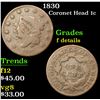 Image 1 : 1830 Coronet Head Large Cent 1c Grades f details