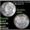 Image 1 : 1879-s Rainbow Toned Morgan Dollar $1 Grades Select+ Unc