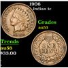 Image 1 : 1906 Indian Cent 1c Grades Select AU