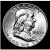 Image 2 : 1959-d Franklin Half Dollar 50c Grades Select Unc+ FBL